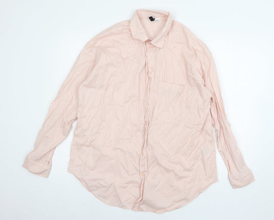 H&M Mens Pink    Button-Up Size M