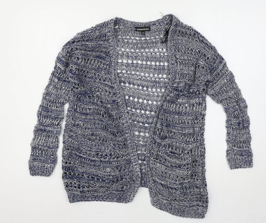 Warehouse Womens Blue  Knit Cardigan Jumper Size 10