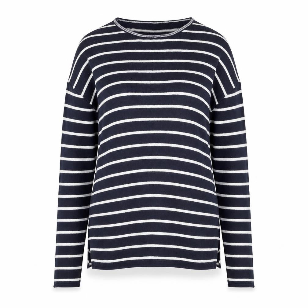 Pull&Bear Womens Blue Striped Knit Pullover Jumper Size S