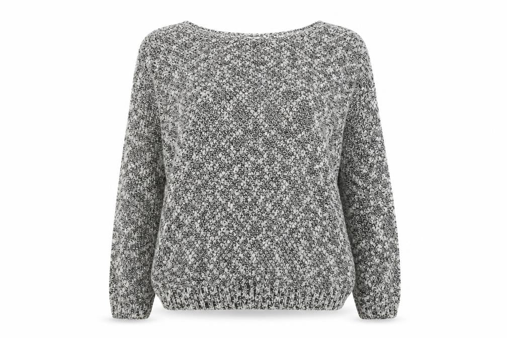 New Look Womens Grey  Knit Pullover Jumper Size S