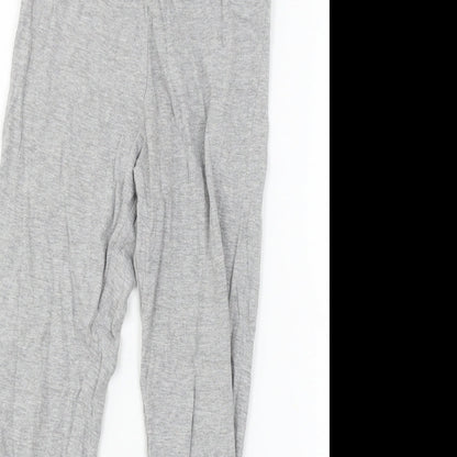 Marks & Spencer Girls Grey Solid Jersey Cami Pyjama Pants Size 9-10 Years
