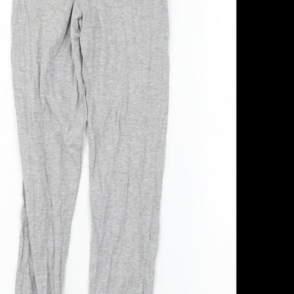 Marks & Spencer Girls Grey Solid Jersey Cami Pyjama Pants Size 9-10 Years