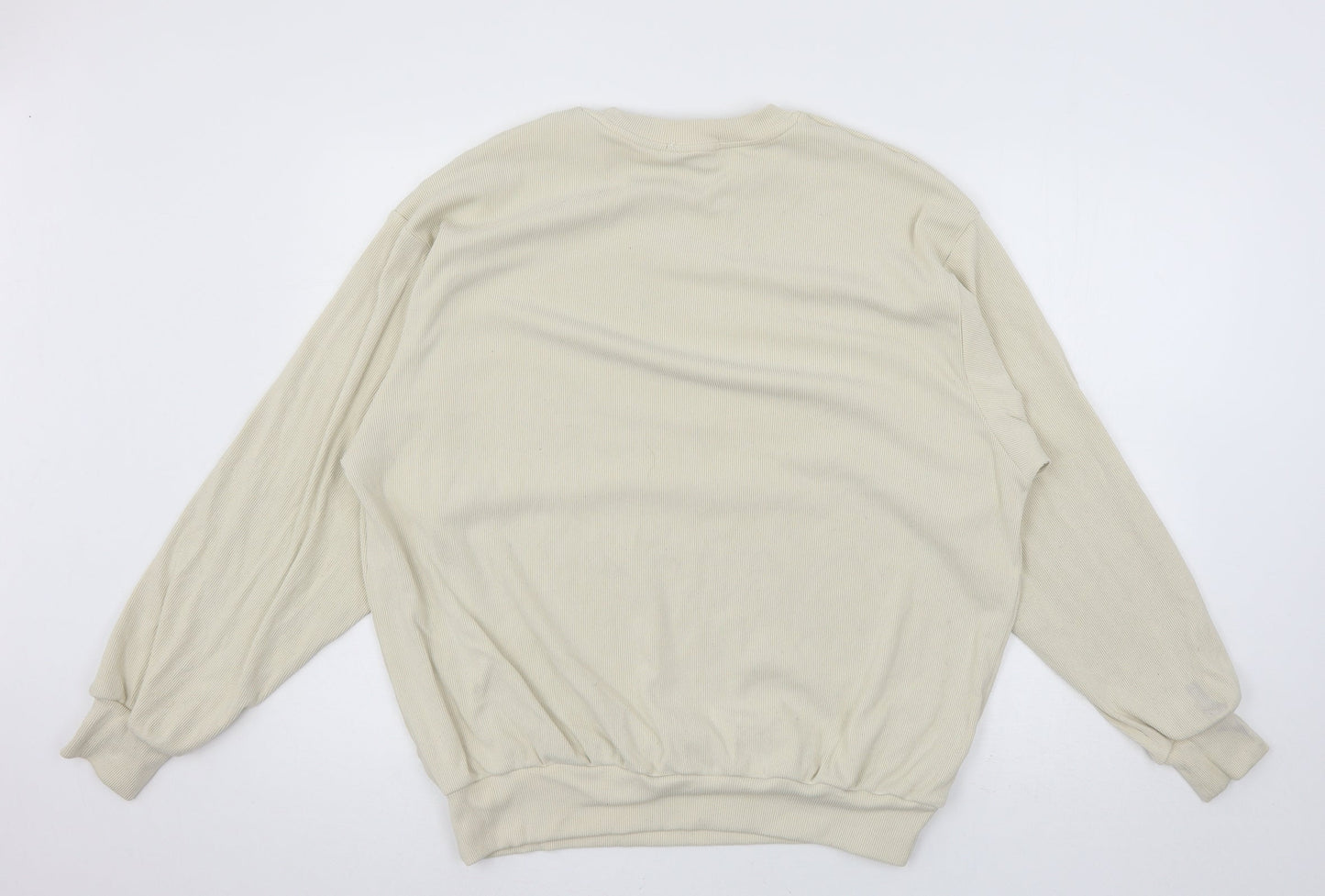 Miss Pap Womens Ivory  Jersey Pullover Sweatshirt Size 14