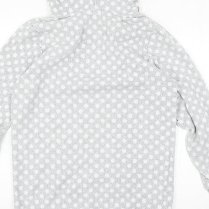 Preloved George Womens Grey Polka Dot Fleece Pullover Hoodie Size 8 - Label