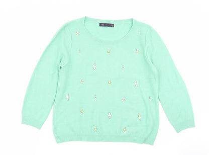 Marks & Spencer Womens Green   Pullover Jumper Size 8