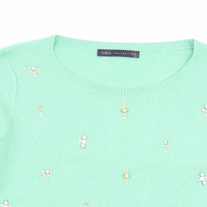 Marks & Spencer Womens Green   Pullover Jumper Size 8
