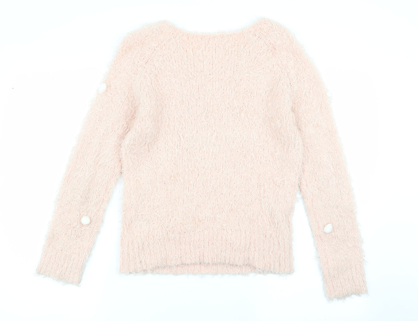 love knitwear Womens Pink Polka Dot  Pullover Jumper Size 10