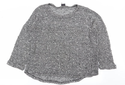 Sparkle & Fade Womens Grey   Basic T-Shirt Size S