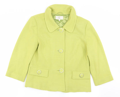 Country Casuals Womens Green Jacket Blazer Size 12