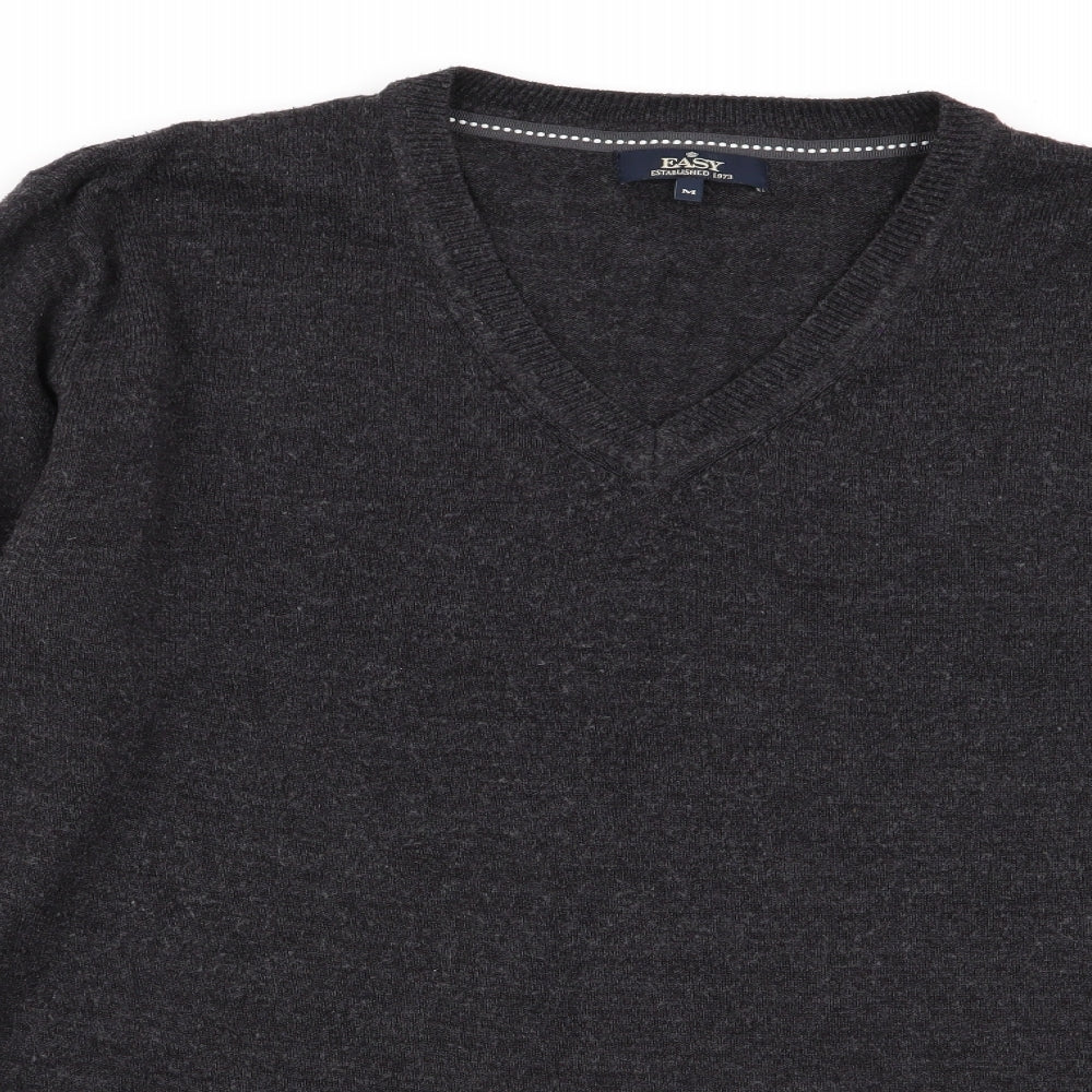 Easy Mens Grey   Pullover Jumper Size M