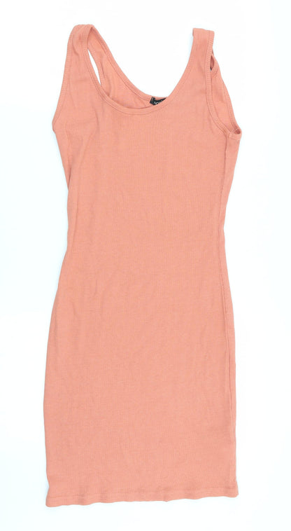 Boohoo Womens Orange   Fit & Flare  Size 10