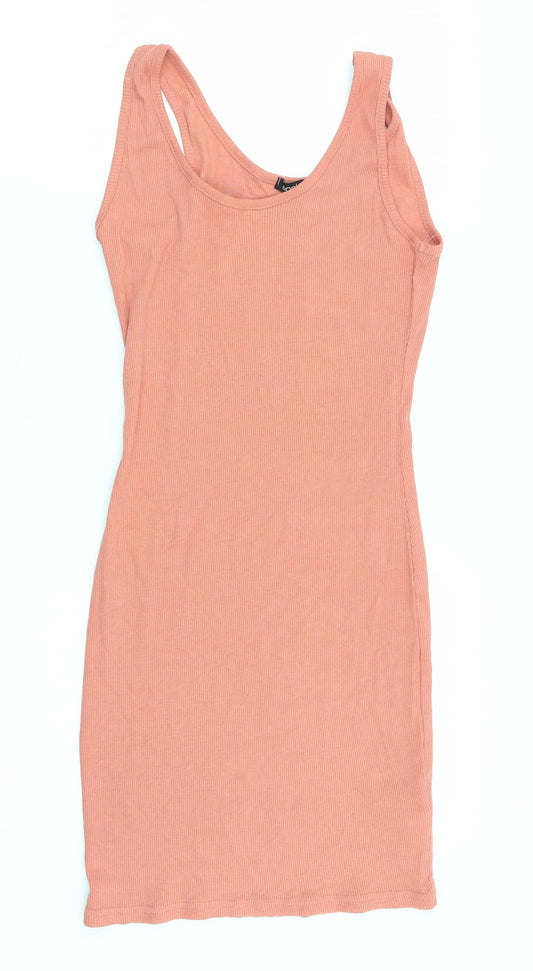 Boohoo Womens Orange   Fit & Flare  Size 10