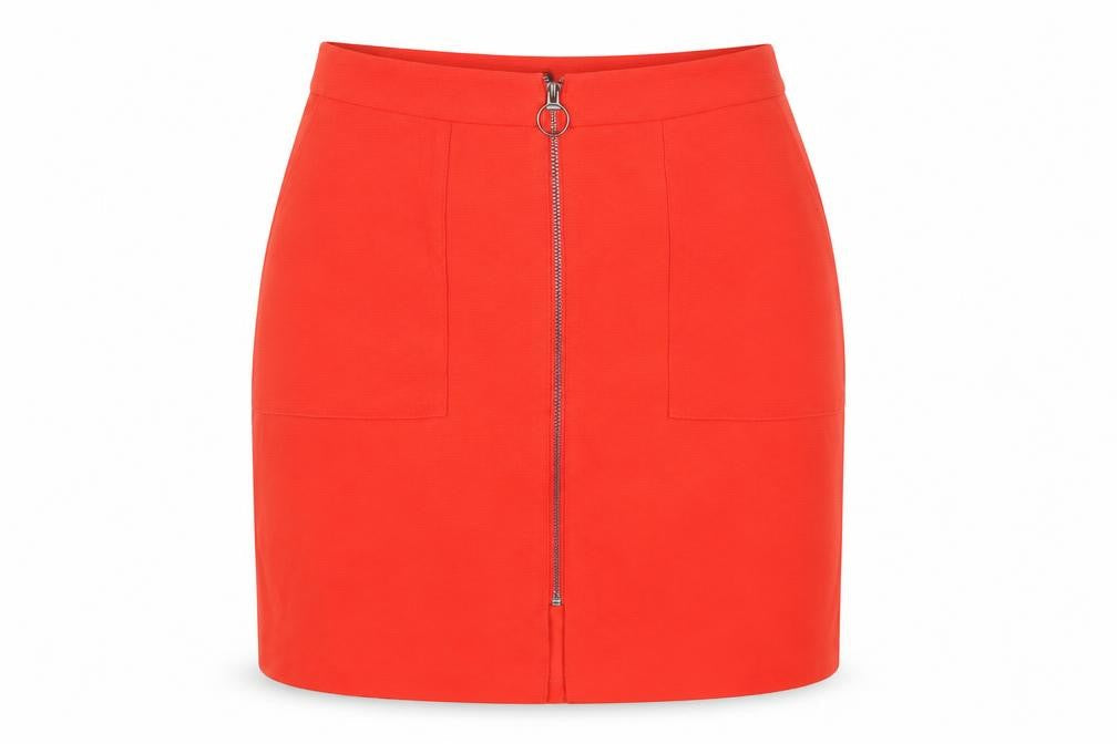 Preworn Womens Red   A-Line Skirt Size 32 in