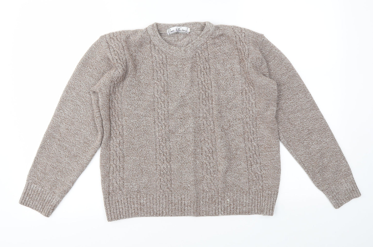 PURE &NATURAL Womens Brown   Pullover Jumper Size M