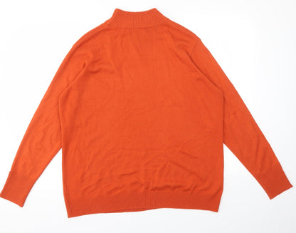 Preloved ISLE Womens Orange   Pullover Jumper Size XL - Back