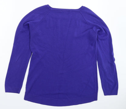George Womens Blue  Knit Pullover Jumper Size 12