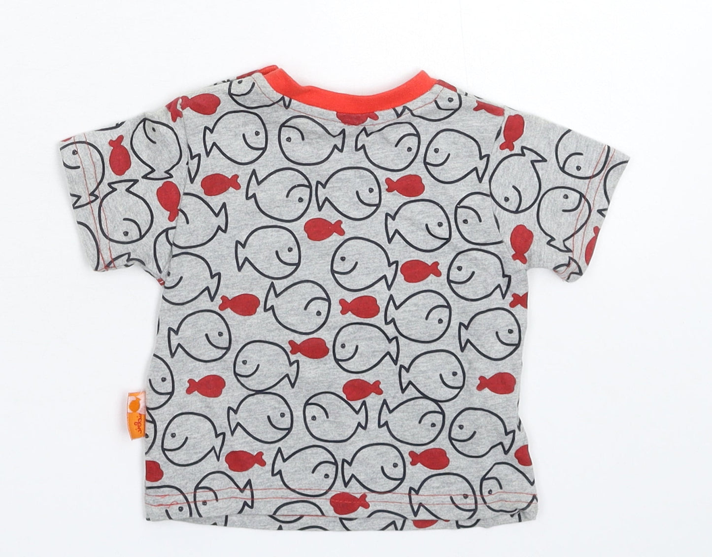 Miobic Baby Grey   Basic T-Shirt Size 6-9 Months