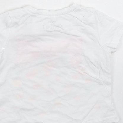 Preloved Pep&Co Girls White   Basic T-Shirt Size 6-9 Months - Label