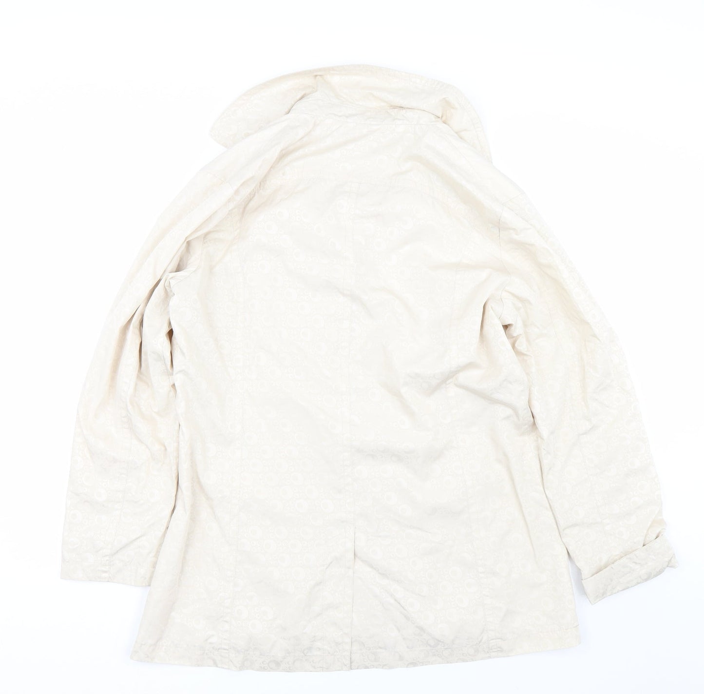 Betty Kay Womens Beige Polka Dot  Rain Coat Coat Size 14