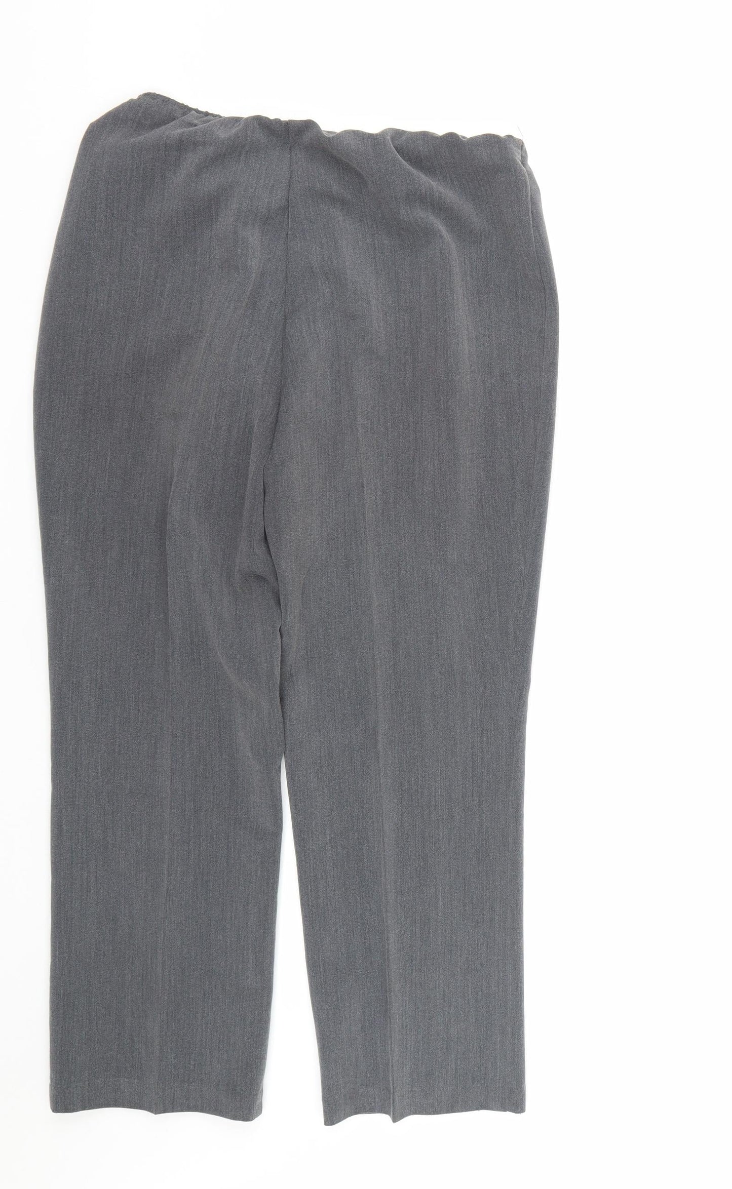 bm Collection Womens Grey   Trousers  Size 12 L22 in