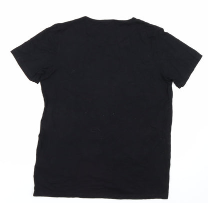 Preloved Boohoo Womens Black   Basic T-Shirt Size 12 - Back