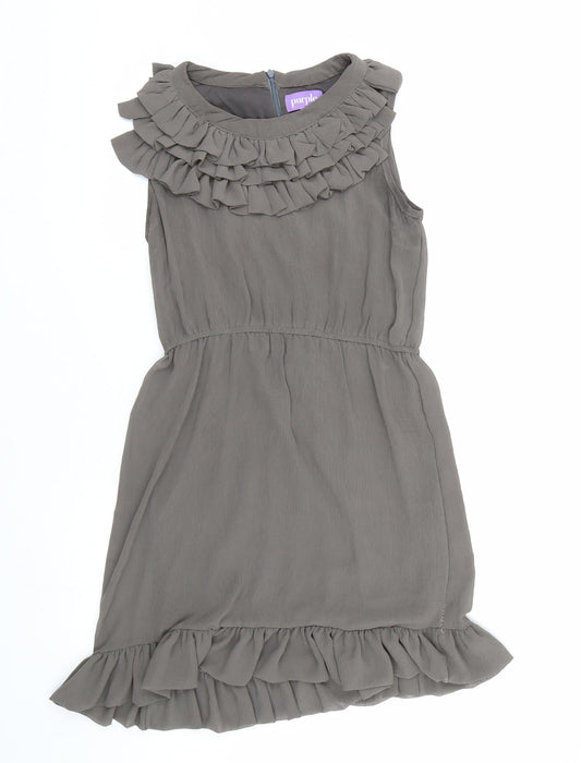 Purple Womens Grey   Fit & Flare  Size M