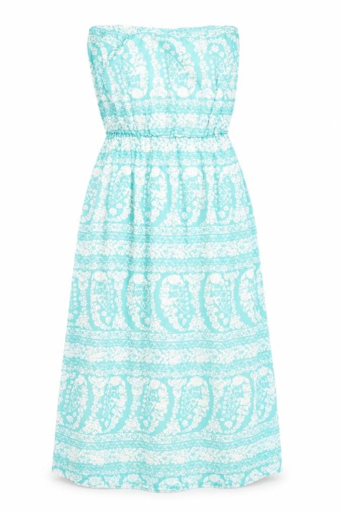 New Look Womens Blue Floral  Fit & Flare  Size 8