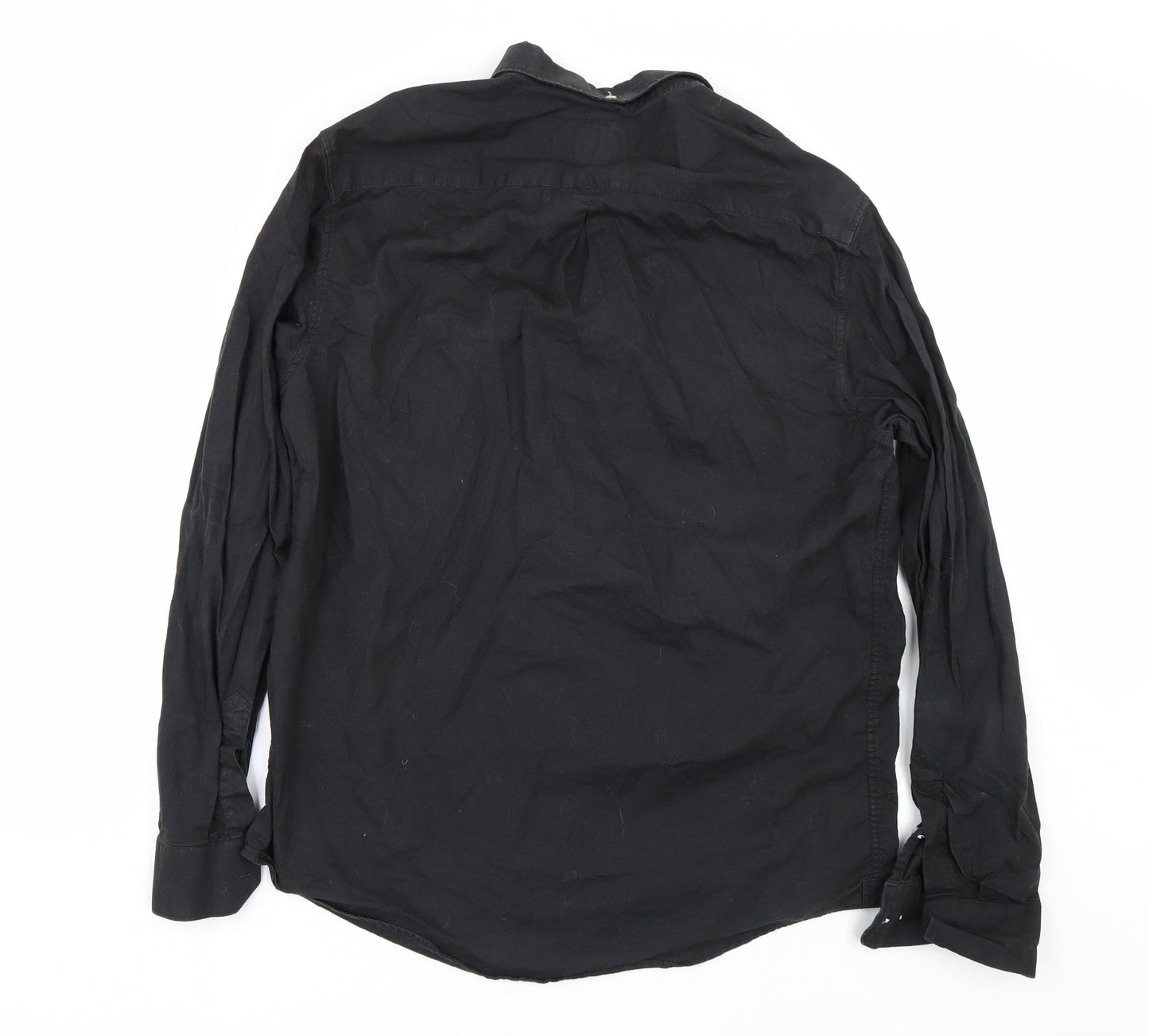 River Island Mens Black    Button-Up Size L