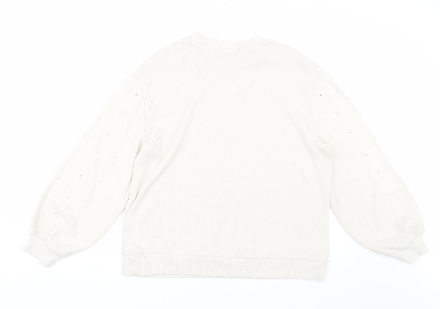 F&F Womens White   Pullover Jumper Size 14