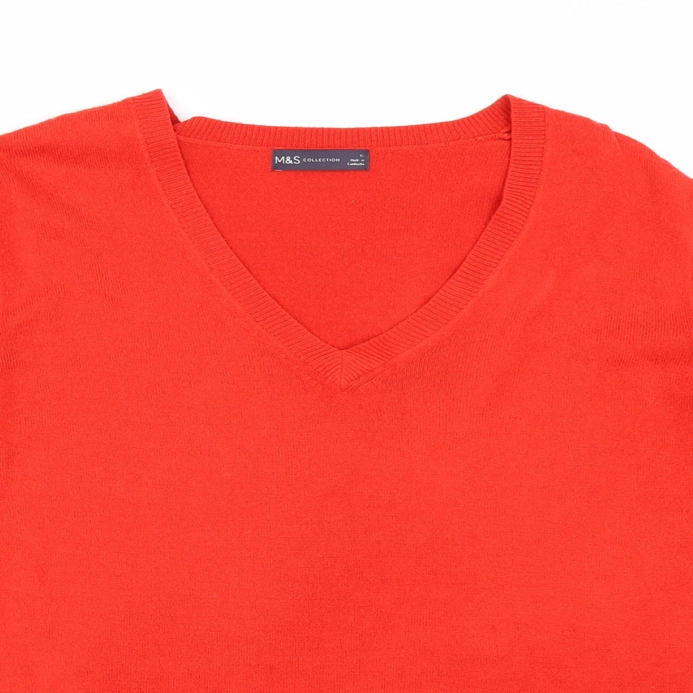M&S Womens Red   Pullover Jumper Size 16