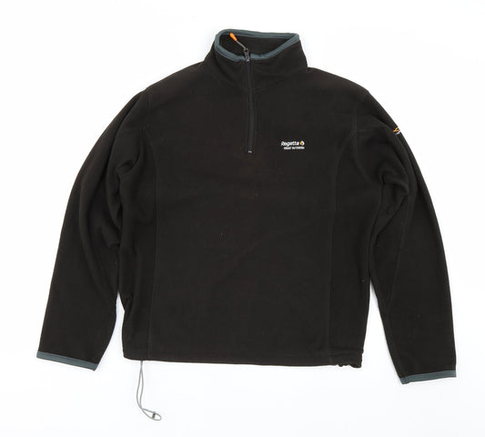 Regetta Womens Black  Fleece Pullover Sweatshirt Size M
