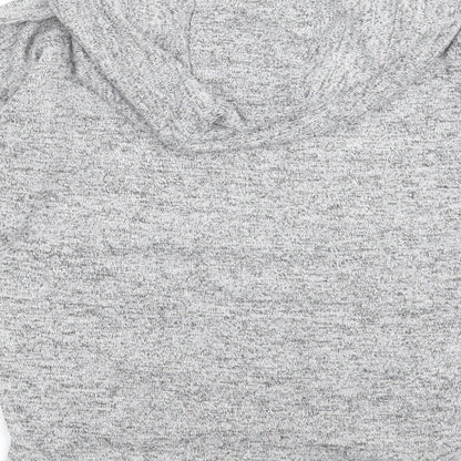 Tu Girls Grey  Knit Pullover Hoodie Size 9 Years  - more sparkle please