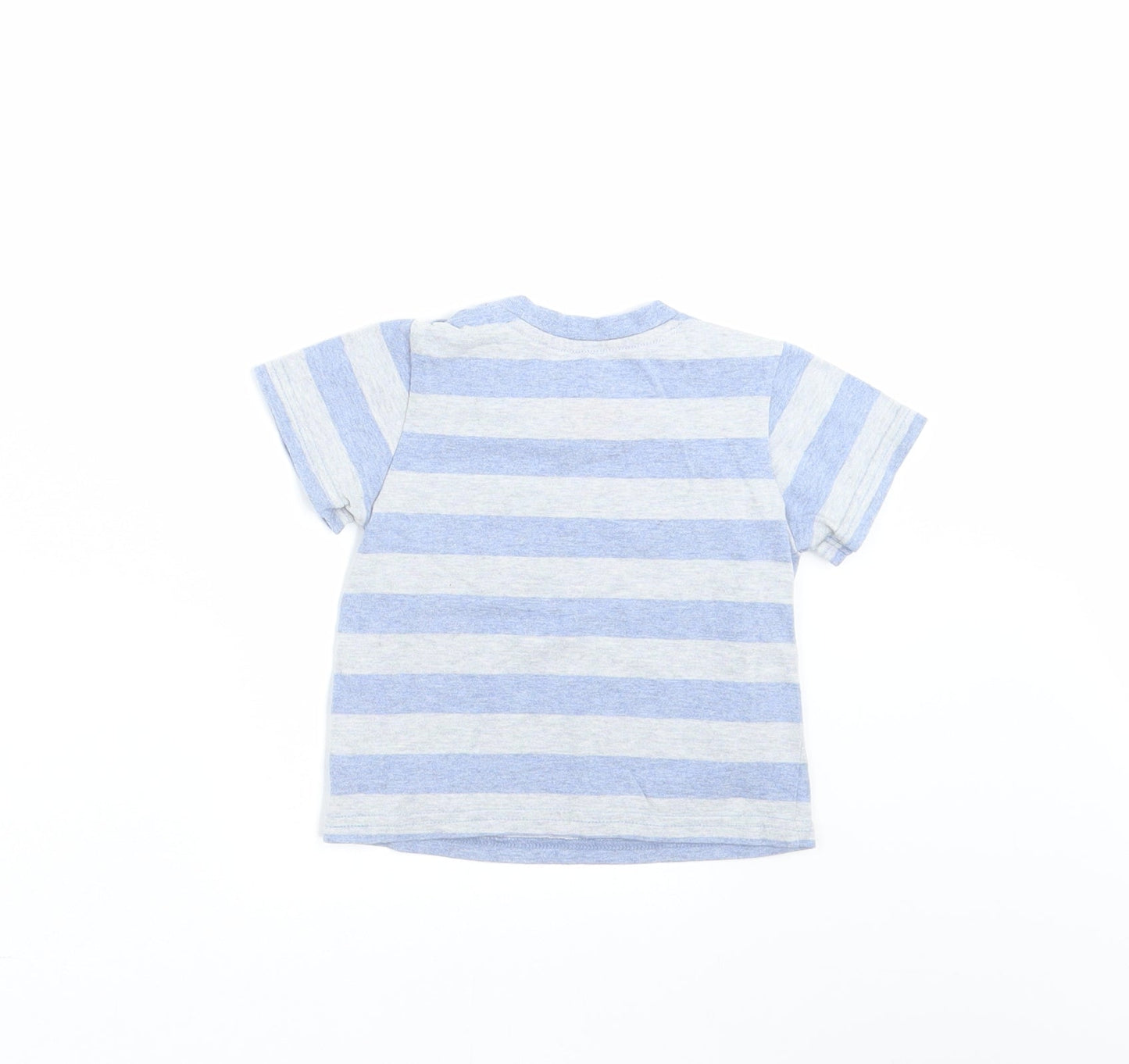 TU Baby Blue Striped  Basic T-Shirt Size 6-9 Months