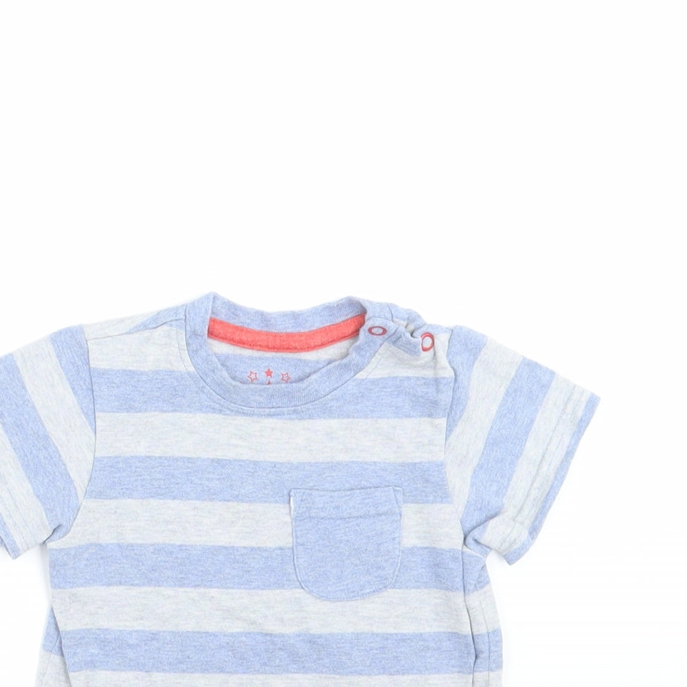 TU Baby Blue Striped  Basic T-Shirt Size 6-9 Months
