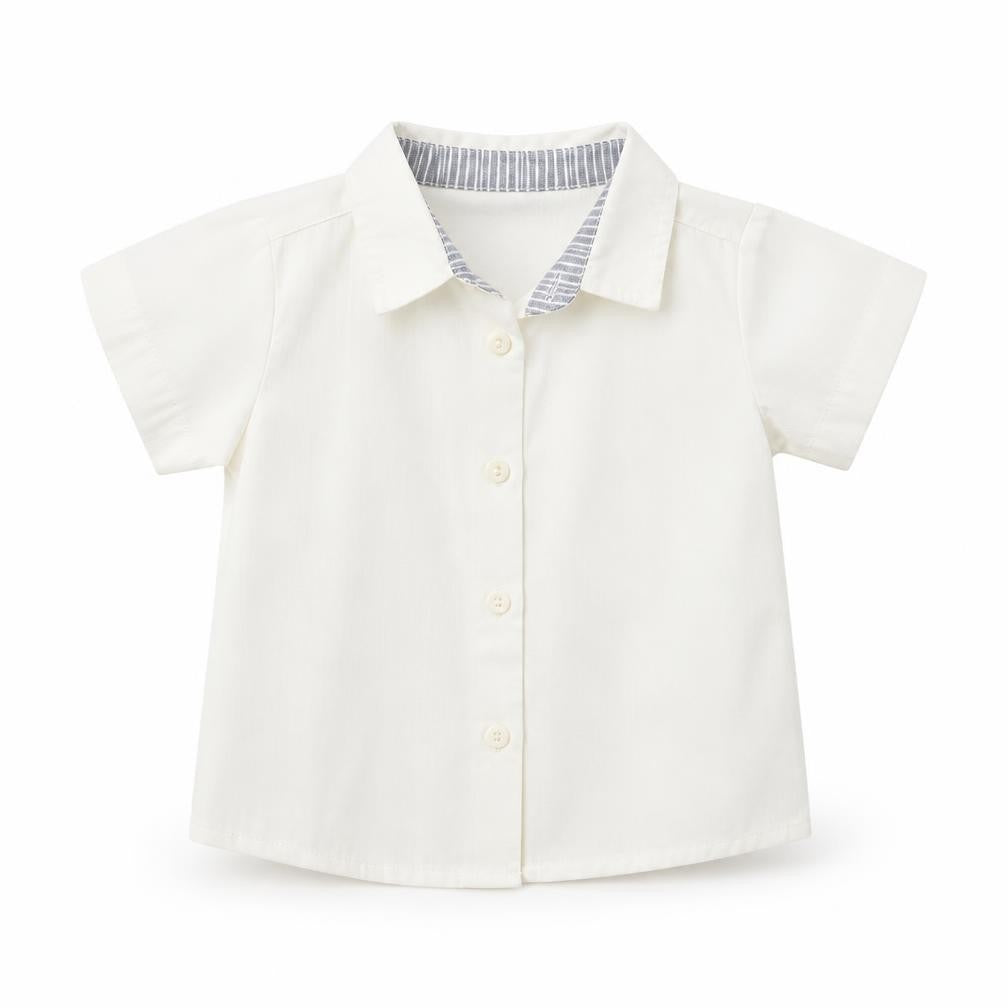baby rose Baby White   Basic Button-Up Size 9-12 Months