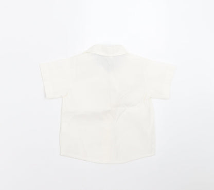 baby rose Baby White   Basic Button-Up Size 9-12 Months
