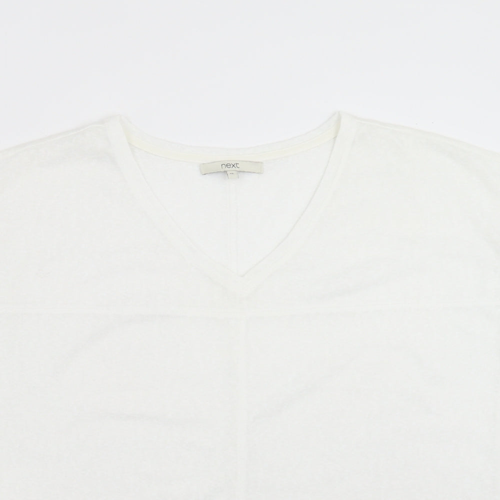 NEXT Womens White  Knit Pullover Jumper Size 12  - beaded