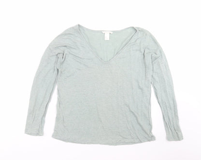 Preloved H&M Womens Green   Basic T-Shirt Size S - Front