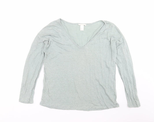 H&M Womens Green   Basic T-Shirt Size S