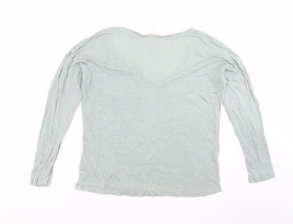 Preloved H&M Womens Green   Basic T-Shirt Size S - Back