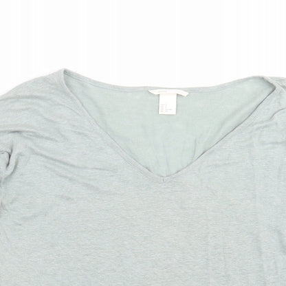 Preloved H&M Womens Green   Basic T-Shirt Size S - Detail