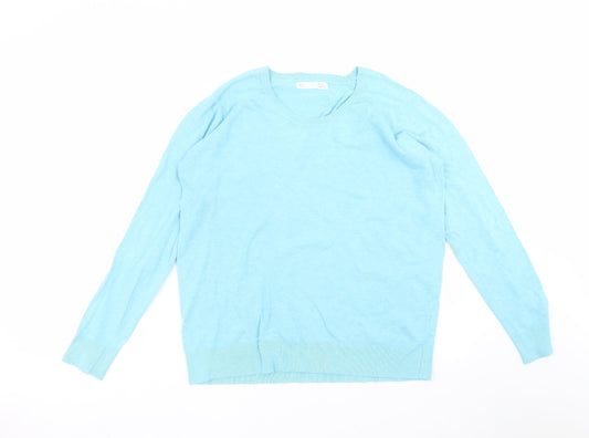 Sfera Womens Blue  Knit Pullover Jumper Size XL