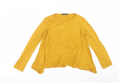 Boohoo Womens Yellow   Basic T-Shirt Size 14