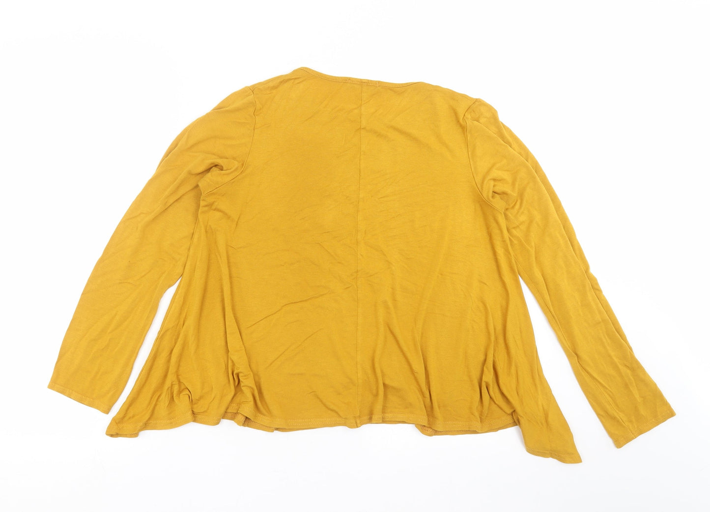 Boohoo Womens Yellow   Basic T-Shirt Size 14