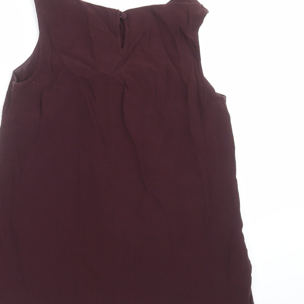 Crew Clothing Womens Purple   Basic Blouse Size 8  - beaded