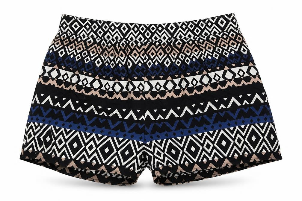 @Republic Womens Black Geometric  Hot Pants Shorts Size M