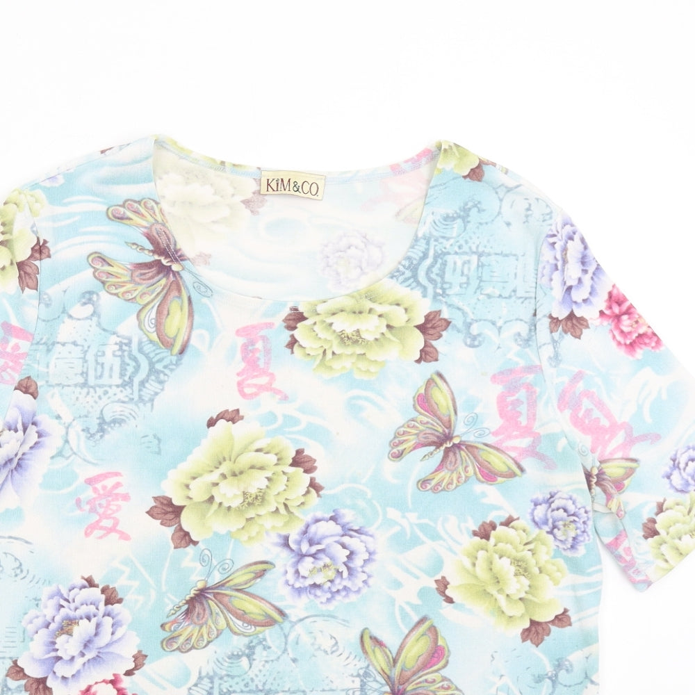 Kin & Co Womens Multicoloured Floral  Basic Blouse Size L