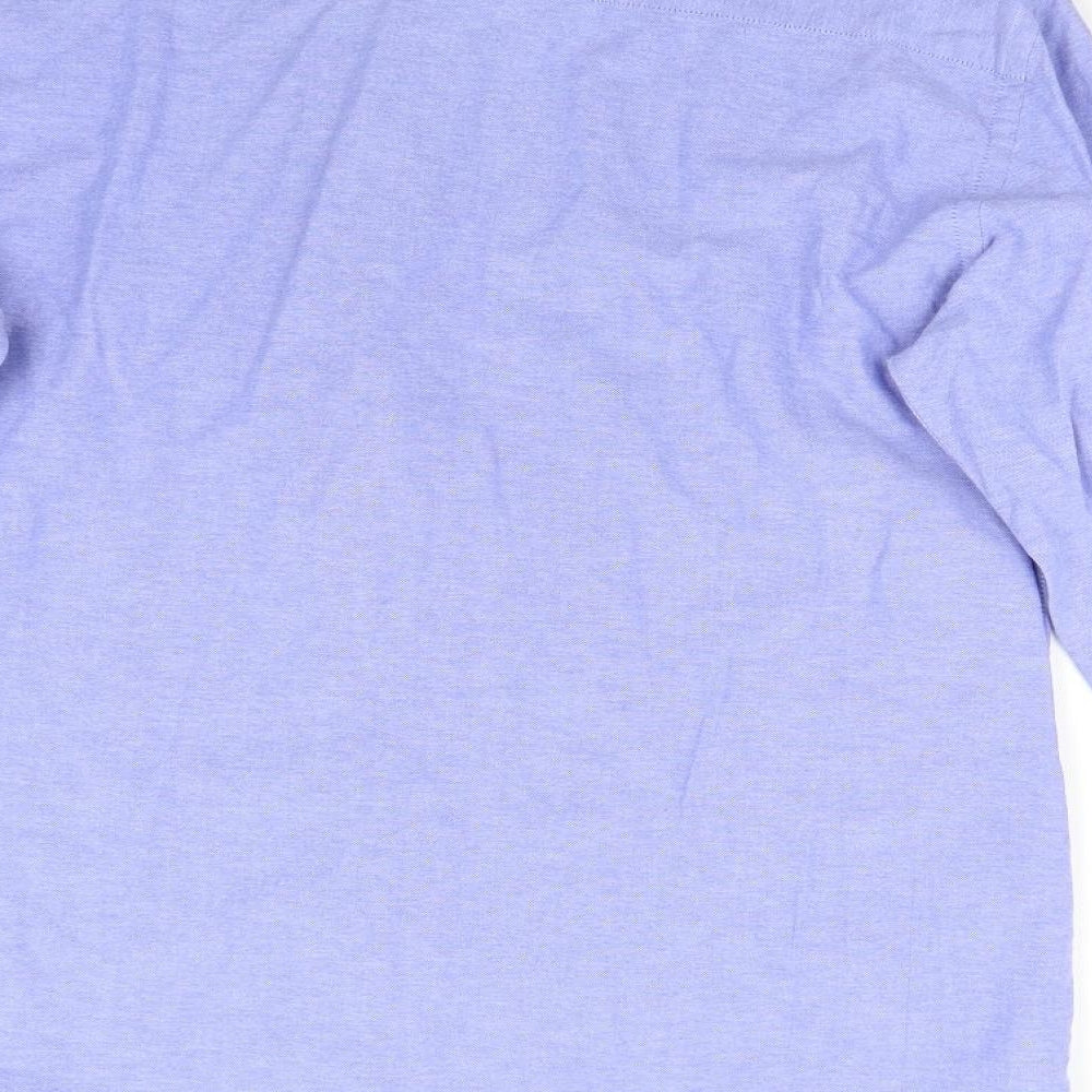 Avenue Mens Blue    Button-Up Size 15.5