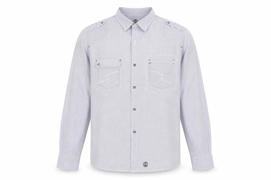 Next Mens Blue Striped   Button-Up Size L
