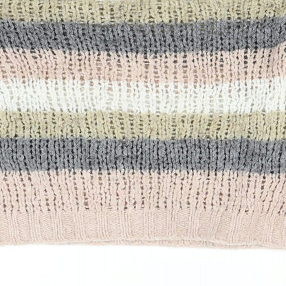 Topshop Womens Multicoloured Striped Knit Pullover Jumper Size S